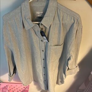 Universal Thread Gray Casual Button Down Shirt